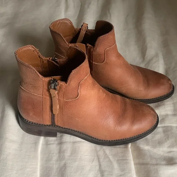 Franco Sarto Leather Zipper Ankle Boots - Picture 3 of 8